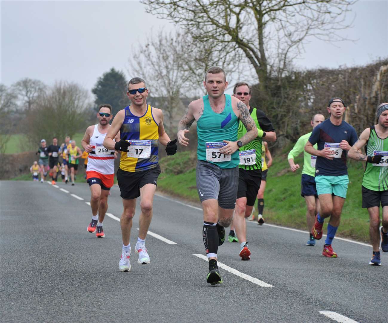 Adie Stevens in bib number 17 finished in 2hr 8mins. Photo: Chris Lowndes