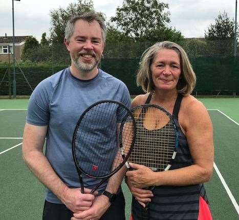 Mixed plate winners Mark Mitchell and Michelle Greening.