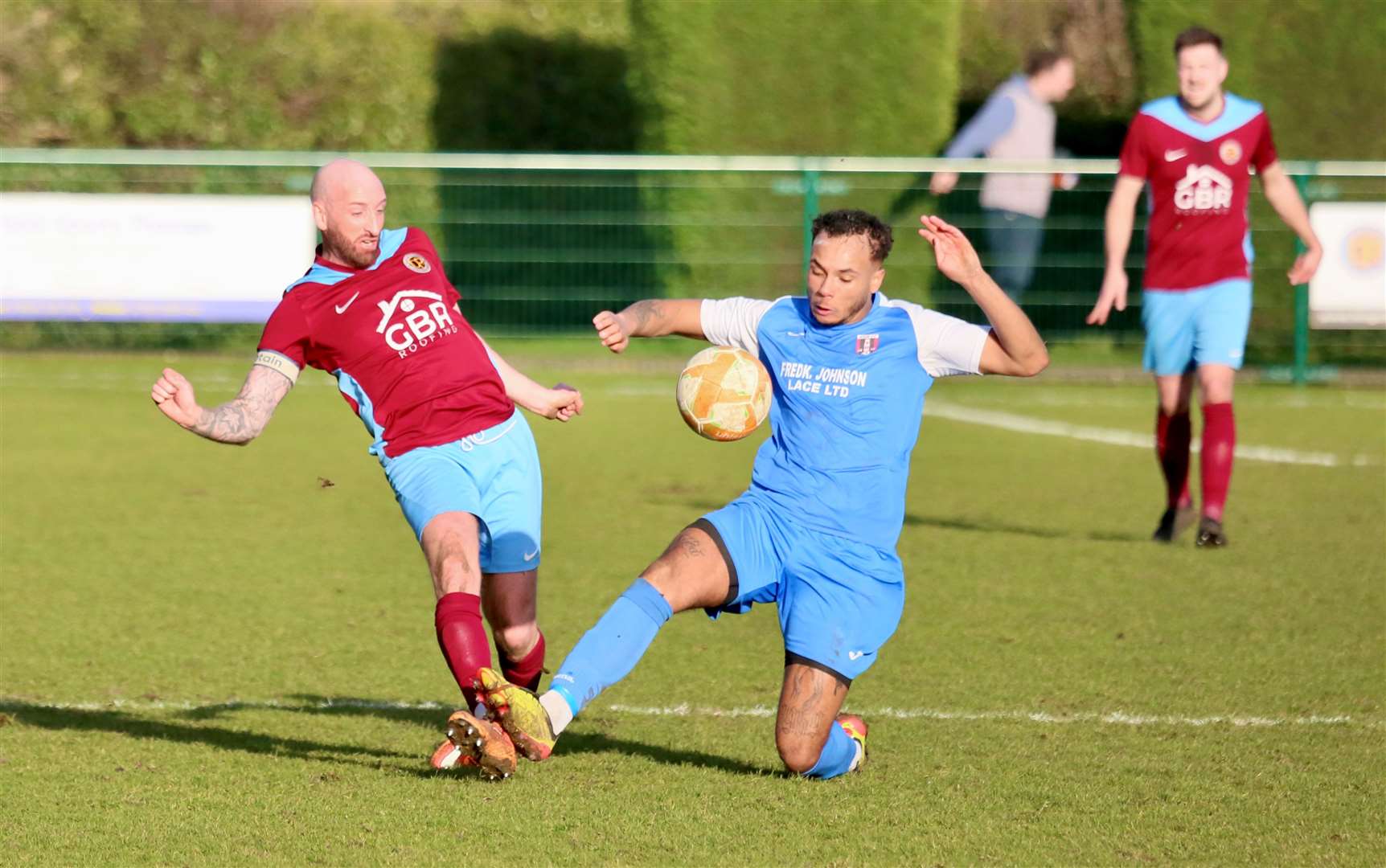 Match action from Deeping Rangers' victory over Kimberley Miners Welfare. Photo: Jason Richardson