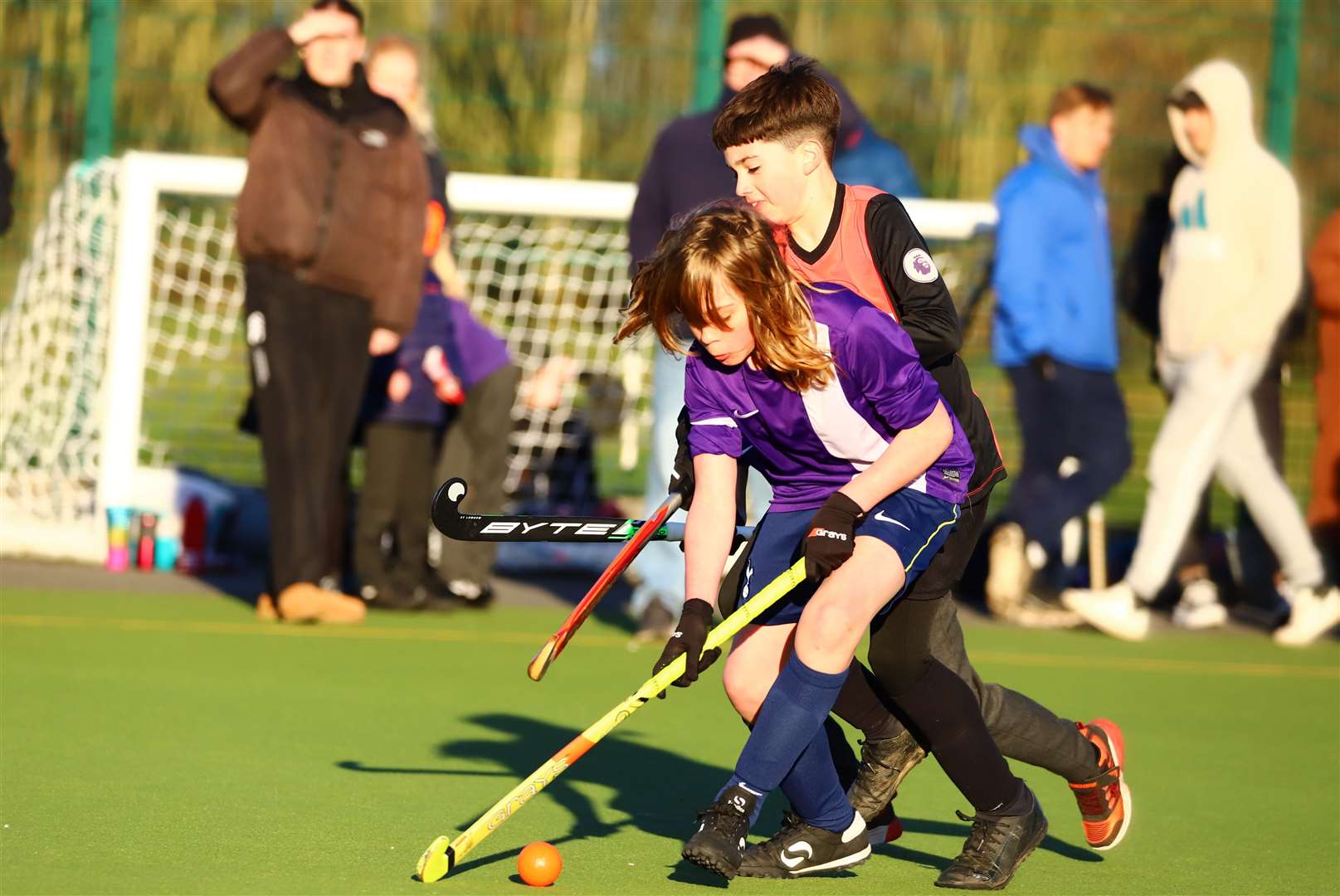 Action from the fourth of five primary school tournaments organised by Spalding Hockey Club. Photo: Nigel Cookson