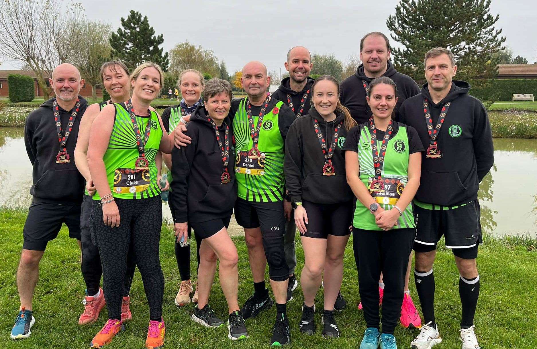 Grantham Running Club at the Mallard Cake Dash. Photo: Sublime Timing