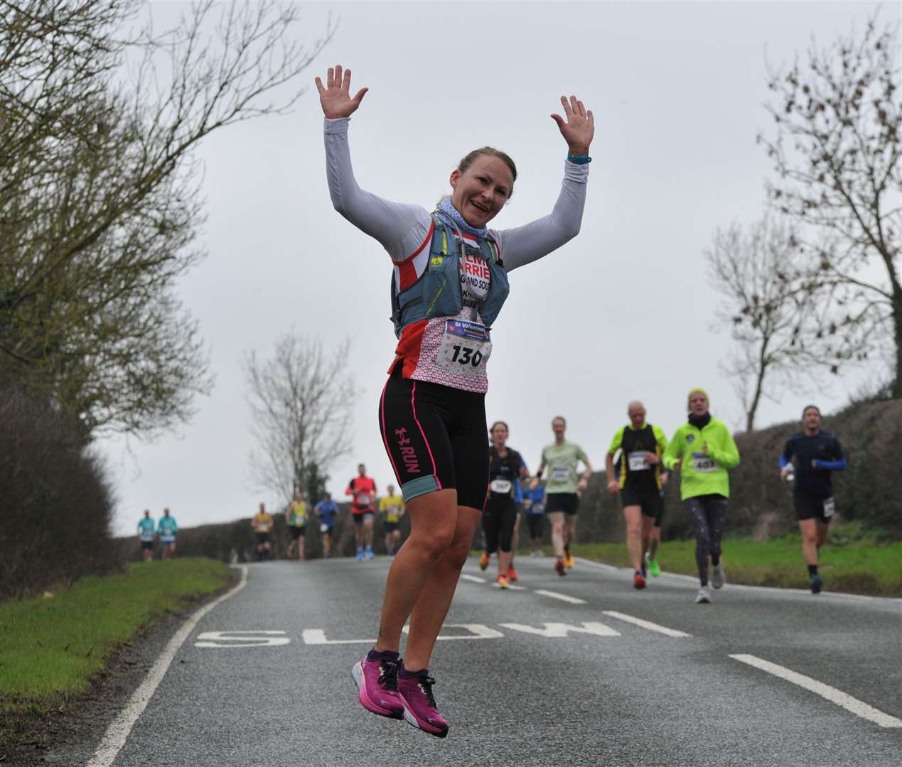 Kristina Basaraba from Halmer Harriers in Spalding has plenty of energy. Photo: Chris Lowndes