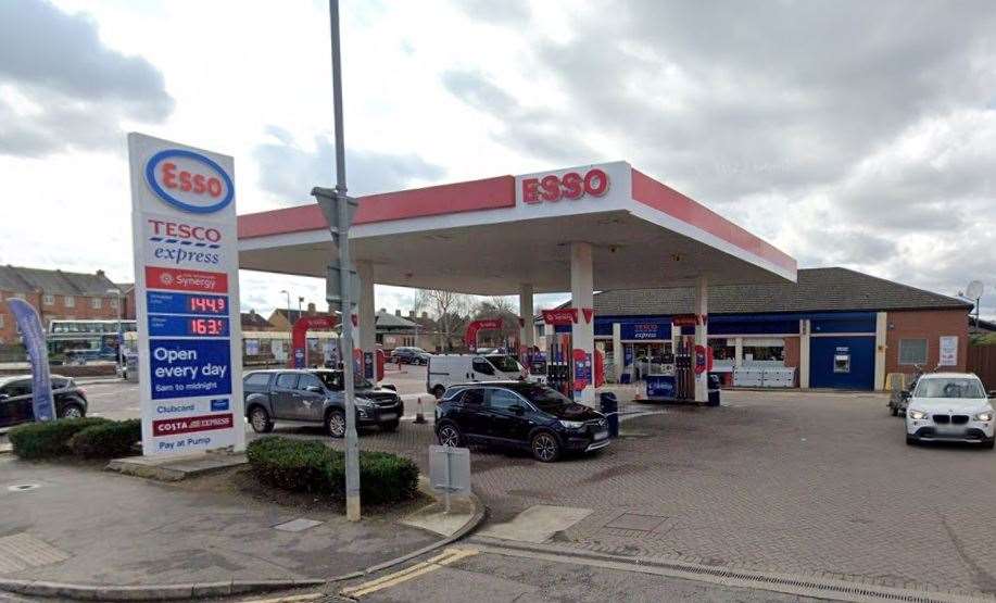 Tesco Express and Esso in Bourne. Photo: Google