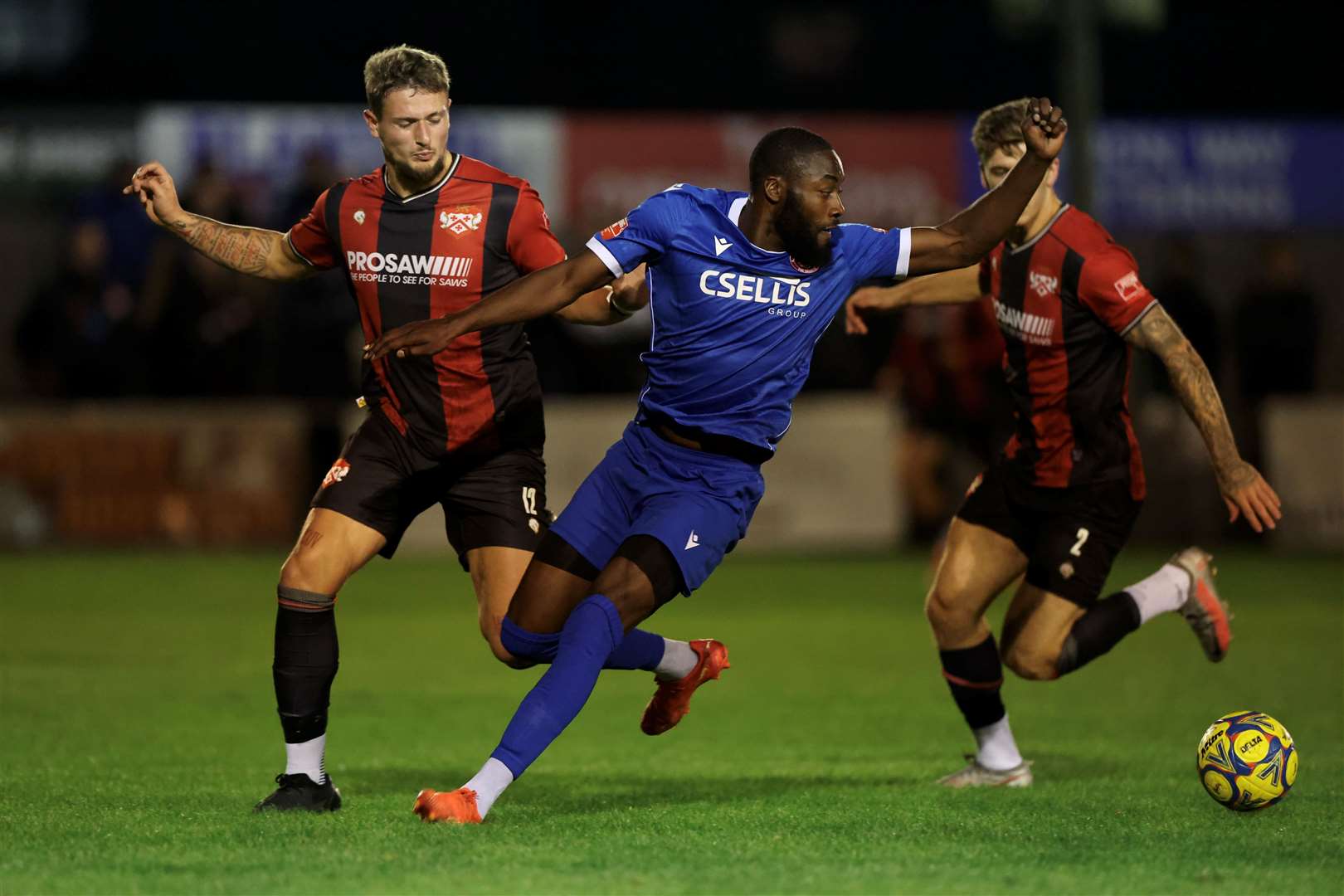 Action from Stamford's away defeat at Kettering earlier in the season. Photo: Rob O'Brien