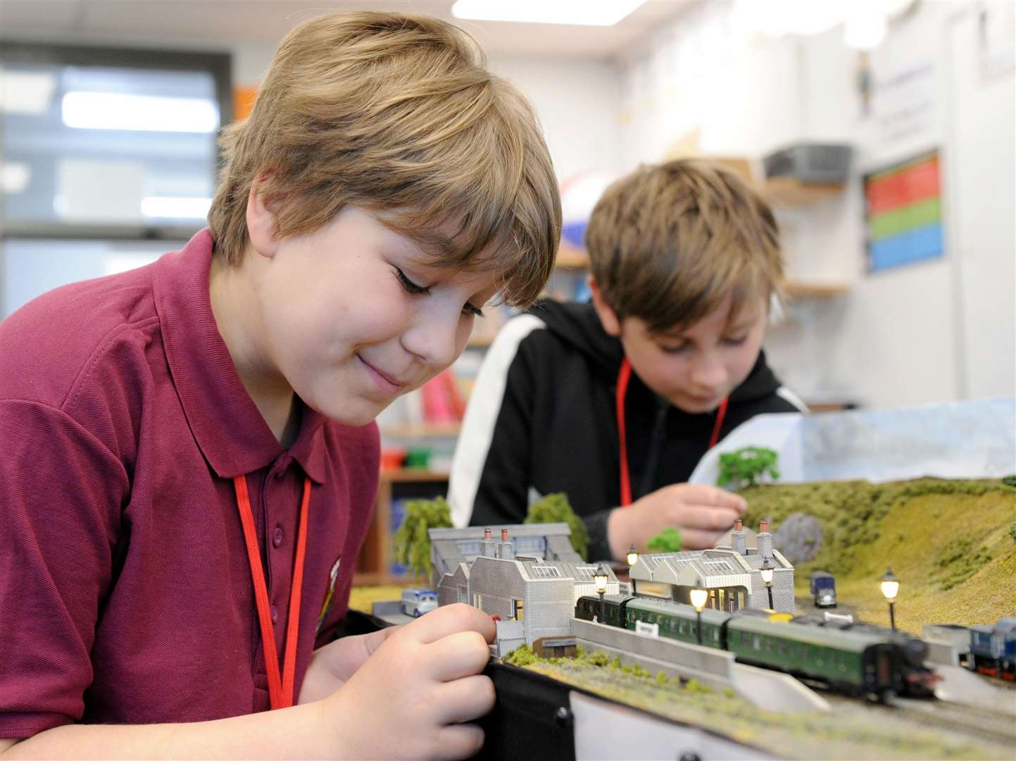 Harrison Challis and Kohle De-Havilland from Market Deeping Model Railway Club. Photo: Chris Lowndes