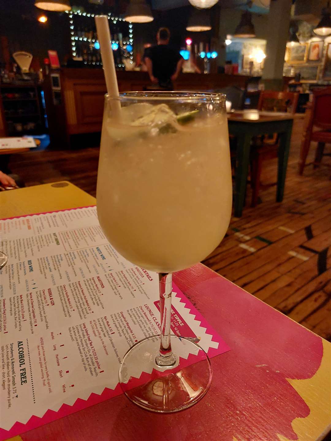 An elderflower spritz at Cinco Lounge, Grantham