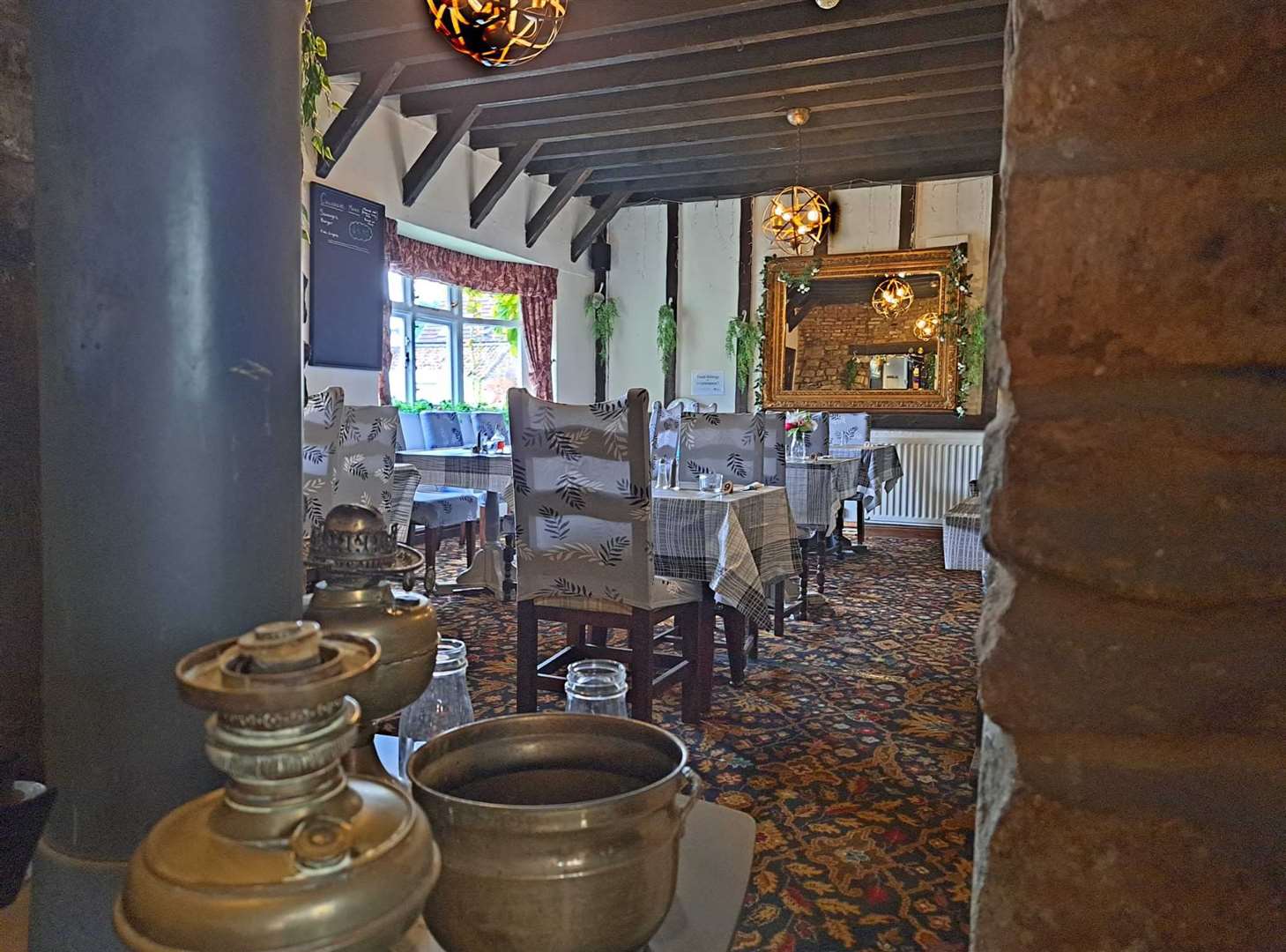 The dining area