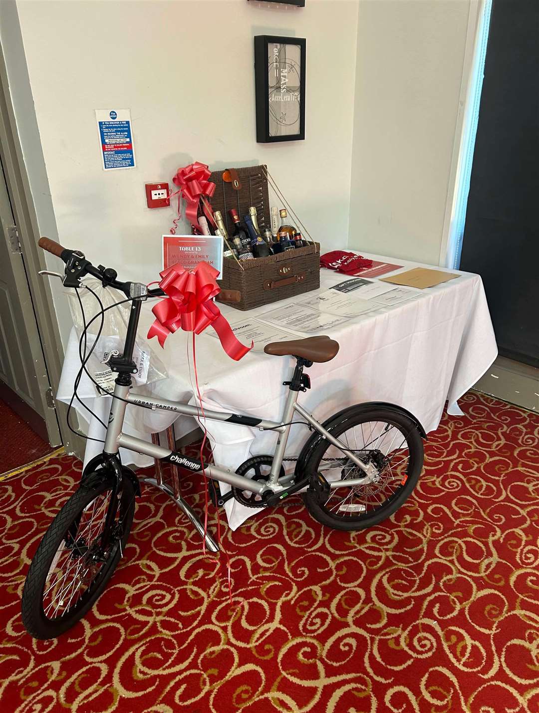 Auction prizes on the night.