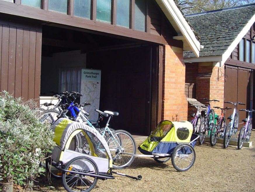 When the unit was used as a cycle hire shop at Grimsthorpe Castle. Photo: SKDC