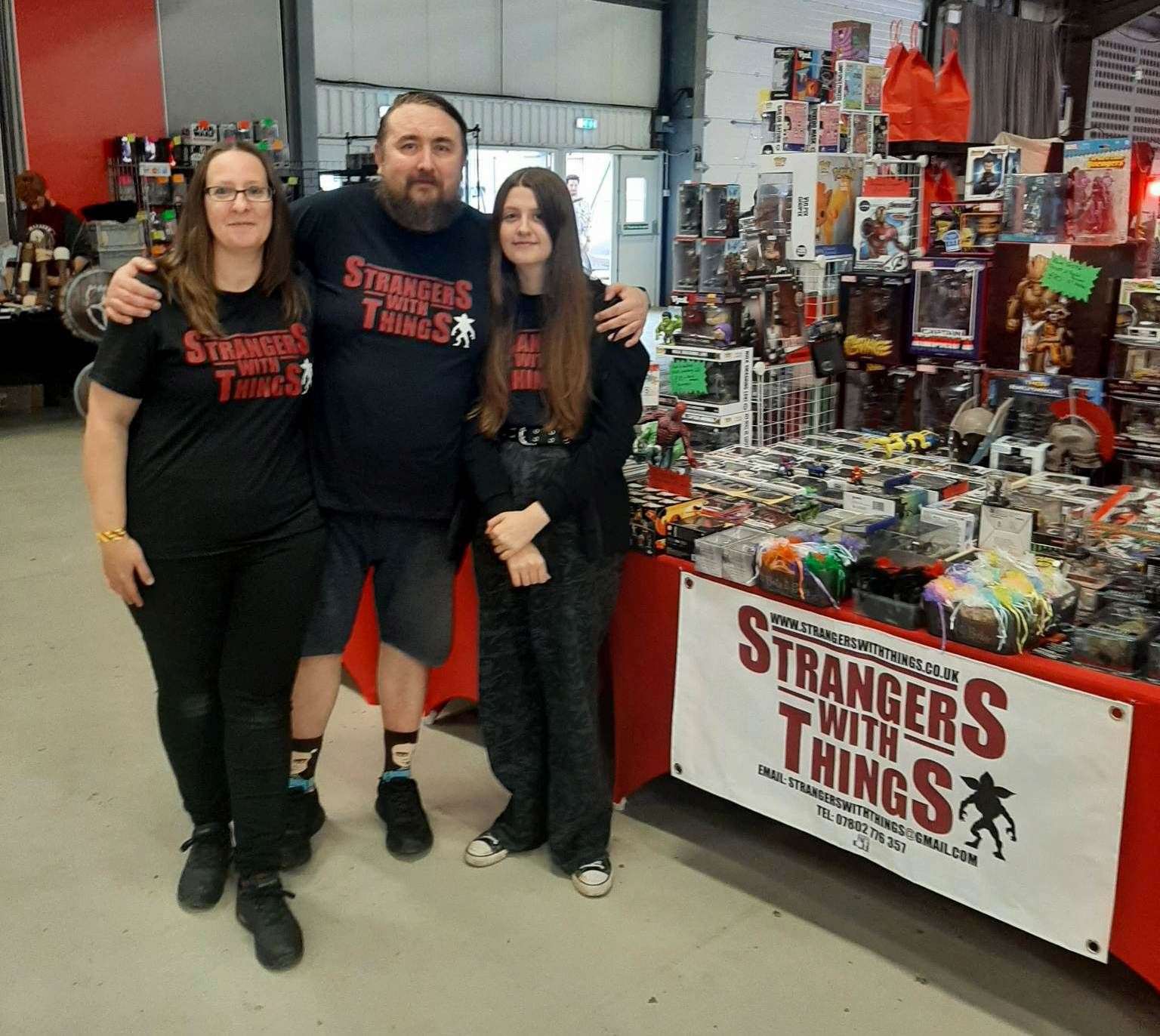 Sutton Bridge Comicon organisers Mellissa and Adam Landy with daughter Grace