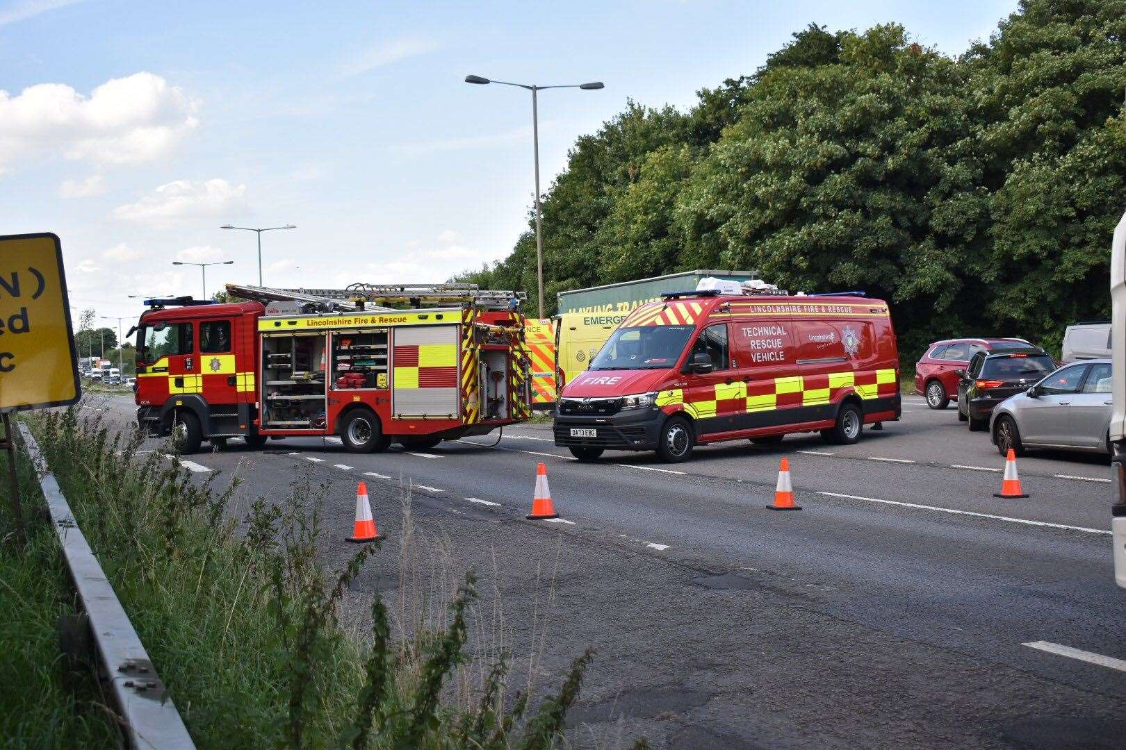 Emergency services on the scene of the second incident. Photo: RSM Photography.
