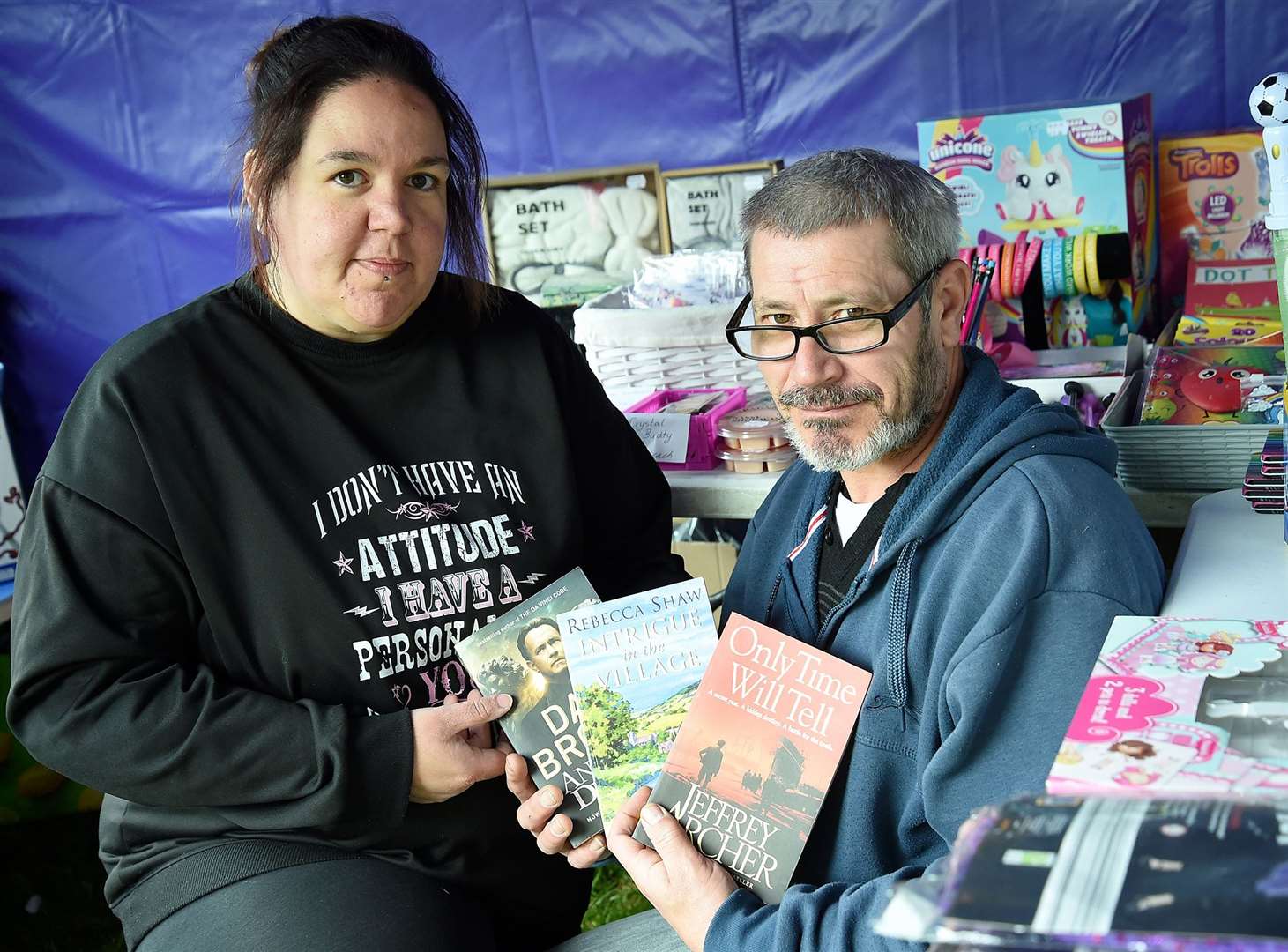 Representatives of Community Books in Grantham.