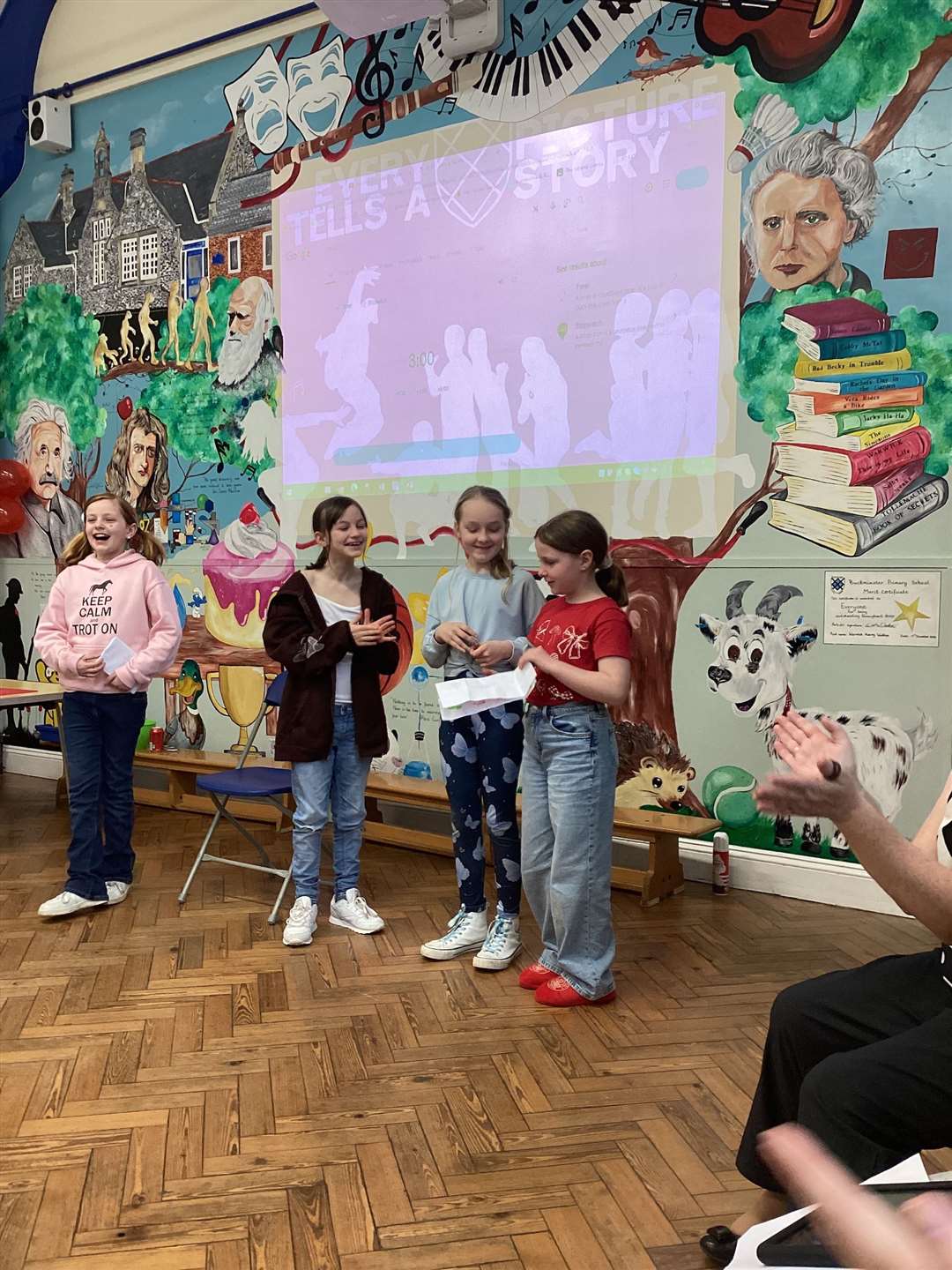 The children performed in a show.
