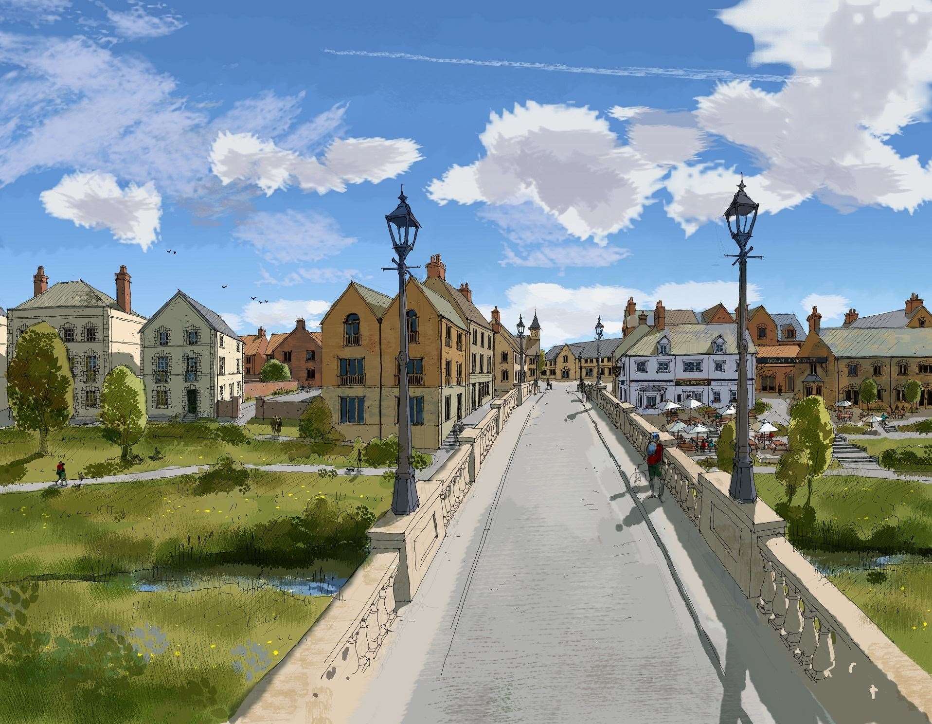 An artist's impression of the development. Image: GummerLeathes / Burghley House Preservation Trust