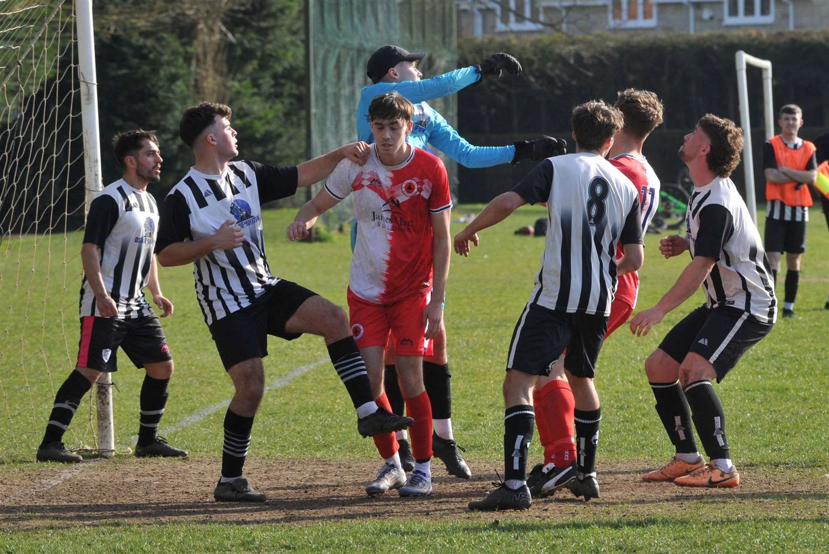 Action from South Lincs Swifts' home defeat to Wittering in Division Three of the Peterborough League. Photo: Chris Lowndes