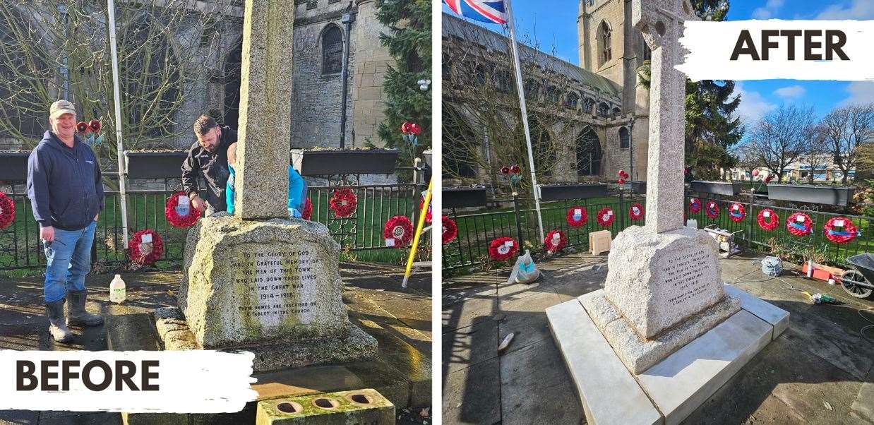 Holbeach War Memorial has undergone significant restoration PHOTO: HOLBEACH PARISH COUNCIL