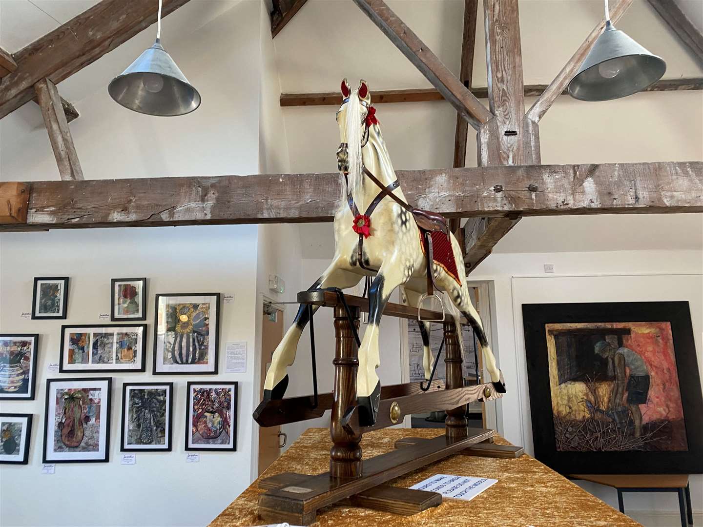 A donated rocking horse created by Antony Jackson.