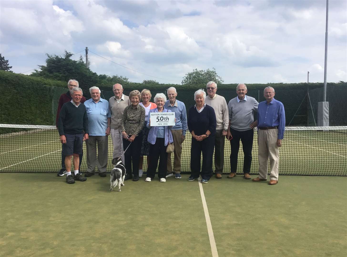 Some of the original members who played at Ketton Tennis Club around the time it was formed 50 years ago.