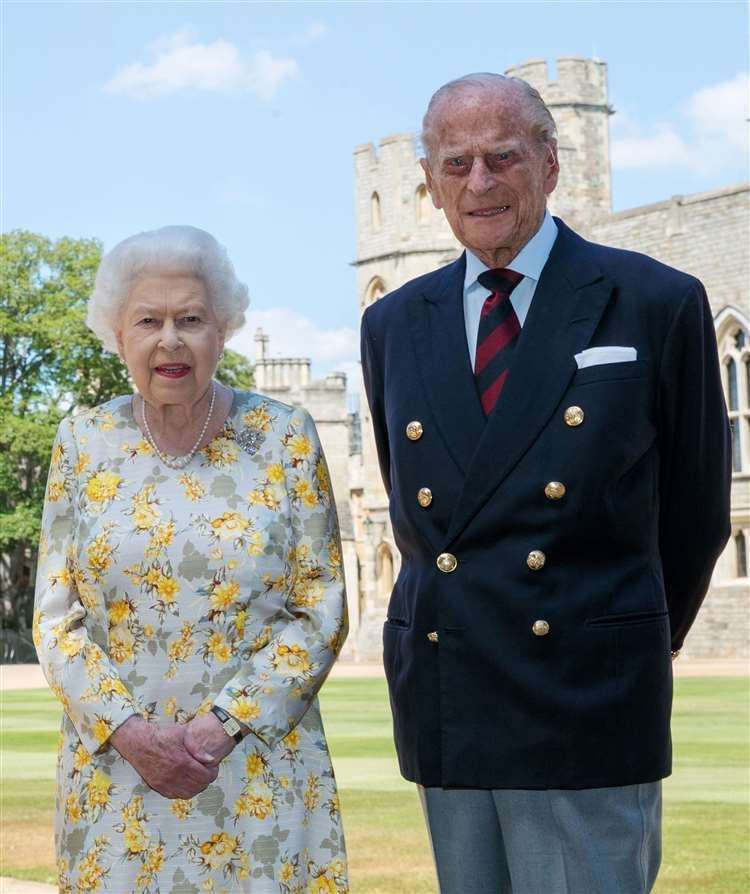 The Queen and the Duke of Edinburgh at Windsor to mark Philip’s 99th birthday (Steven Parsons/PA) (54649896)