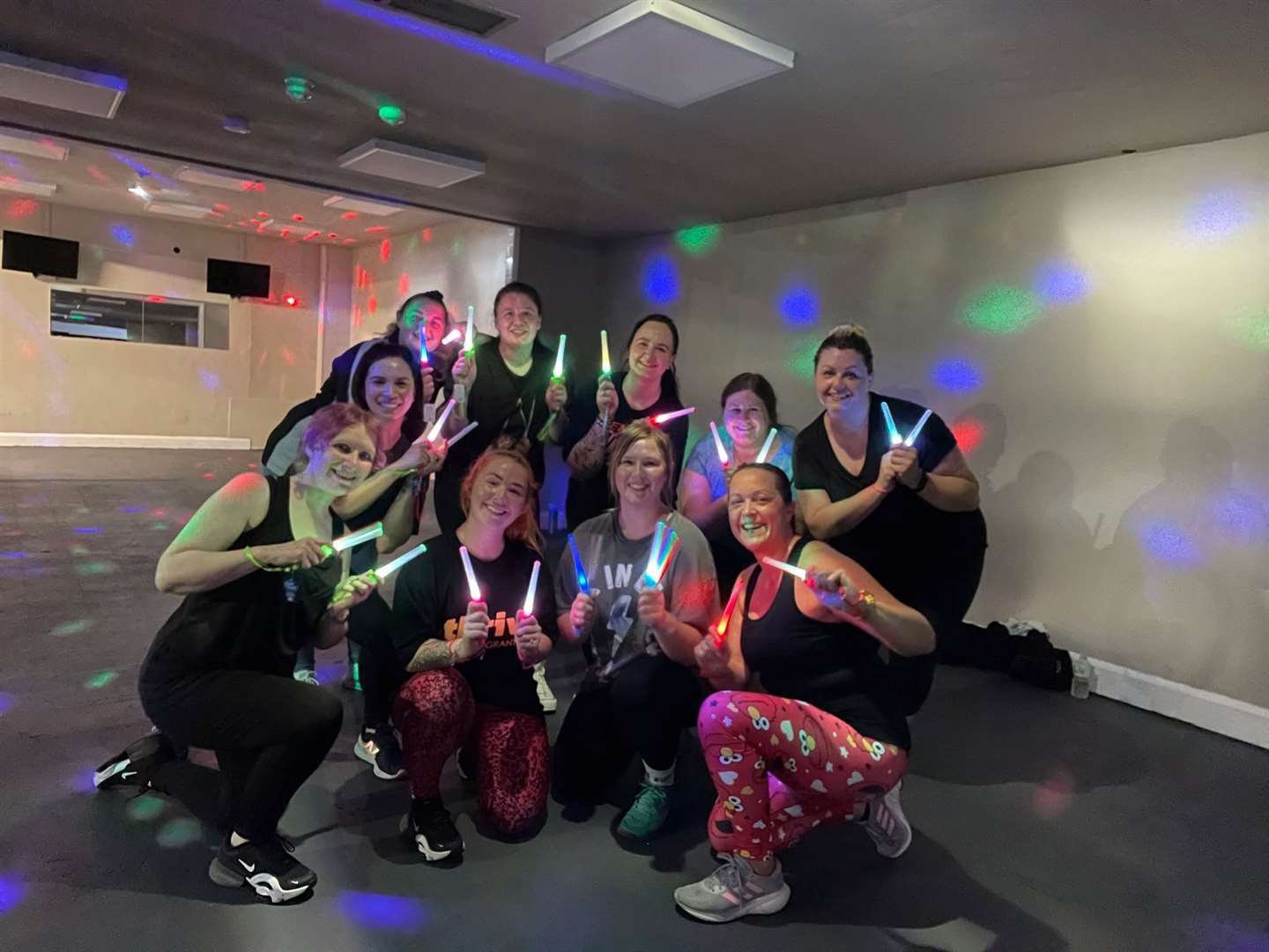 A glow fitness class at Thrive Studio in Grantham.