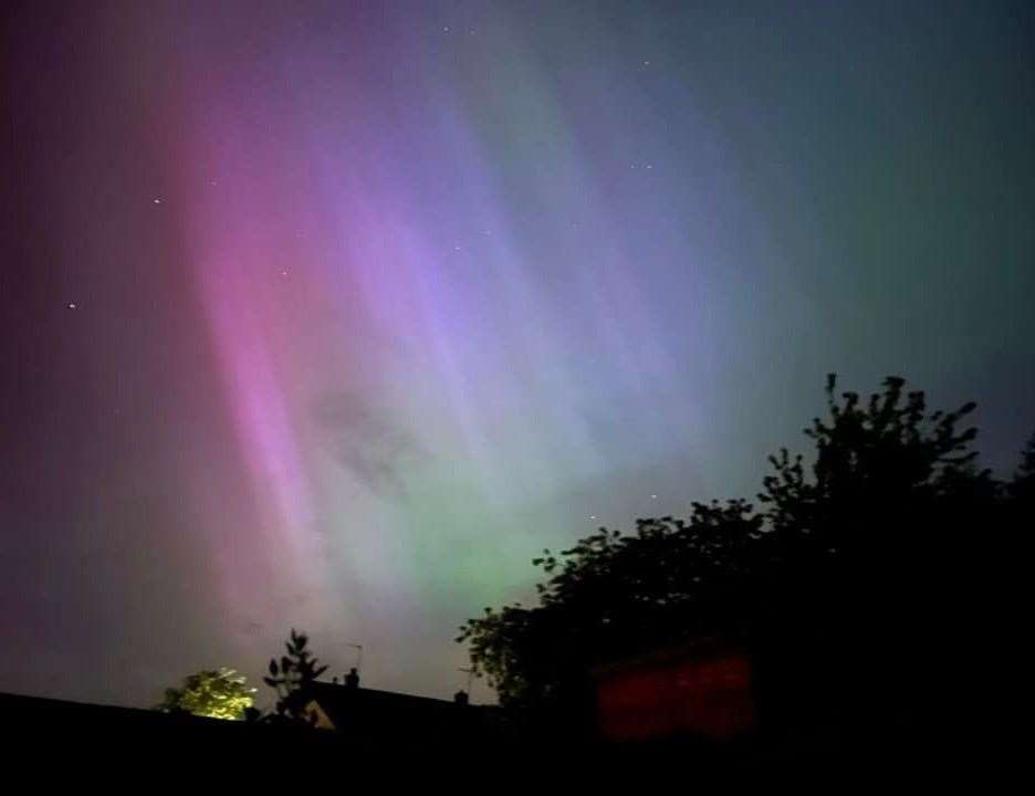 Angela Lumsdon captured the Northern Lights above King's Cliffe