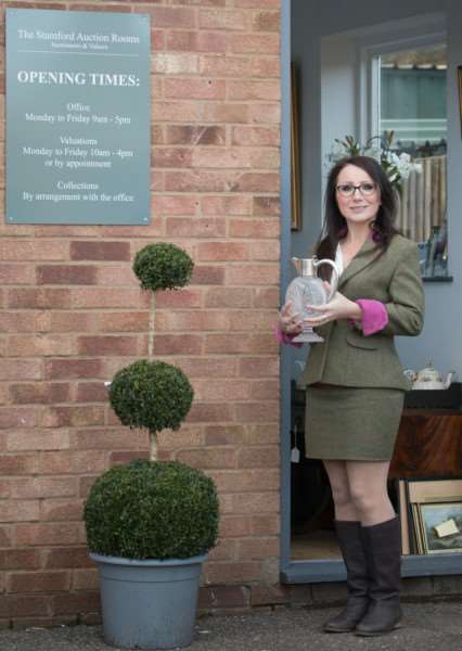 Jessica Wall, who has set up J W Auctioneers & Valuers at the Stamford Auction Rooms, Little Bytham.