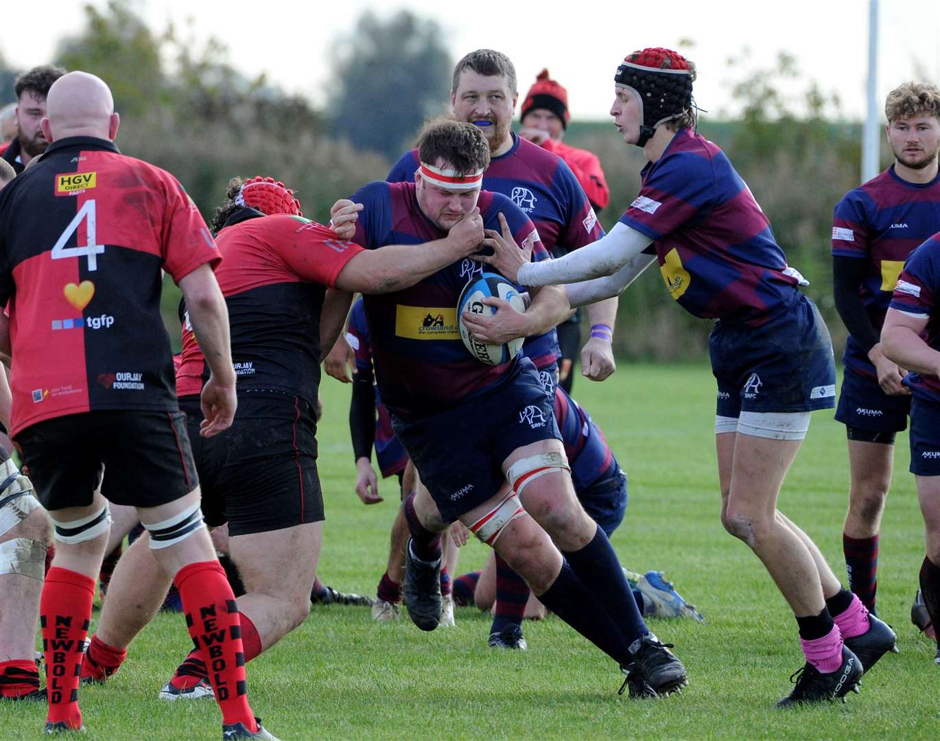Action from Spalding's home victory over Newbold-on-Avon on Saturday. Photo: Chris Lowndes