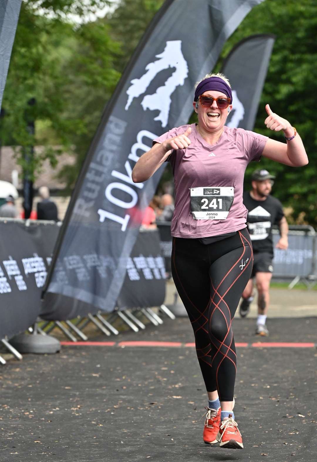 Jenna Holliday completing a 10km race in Rutland
