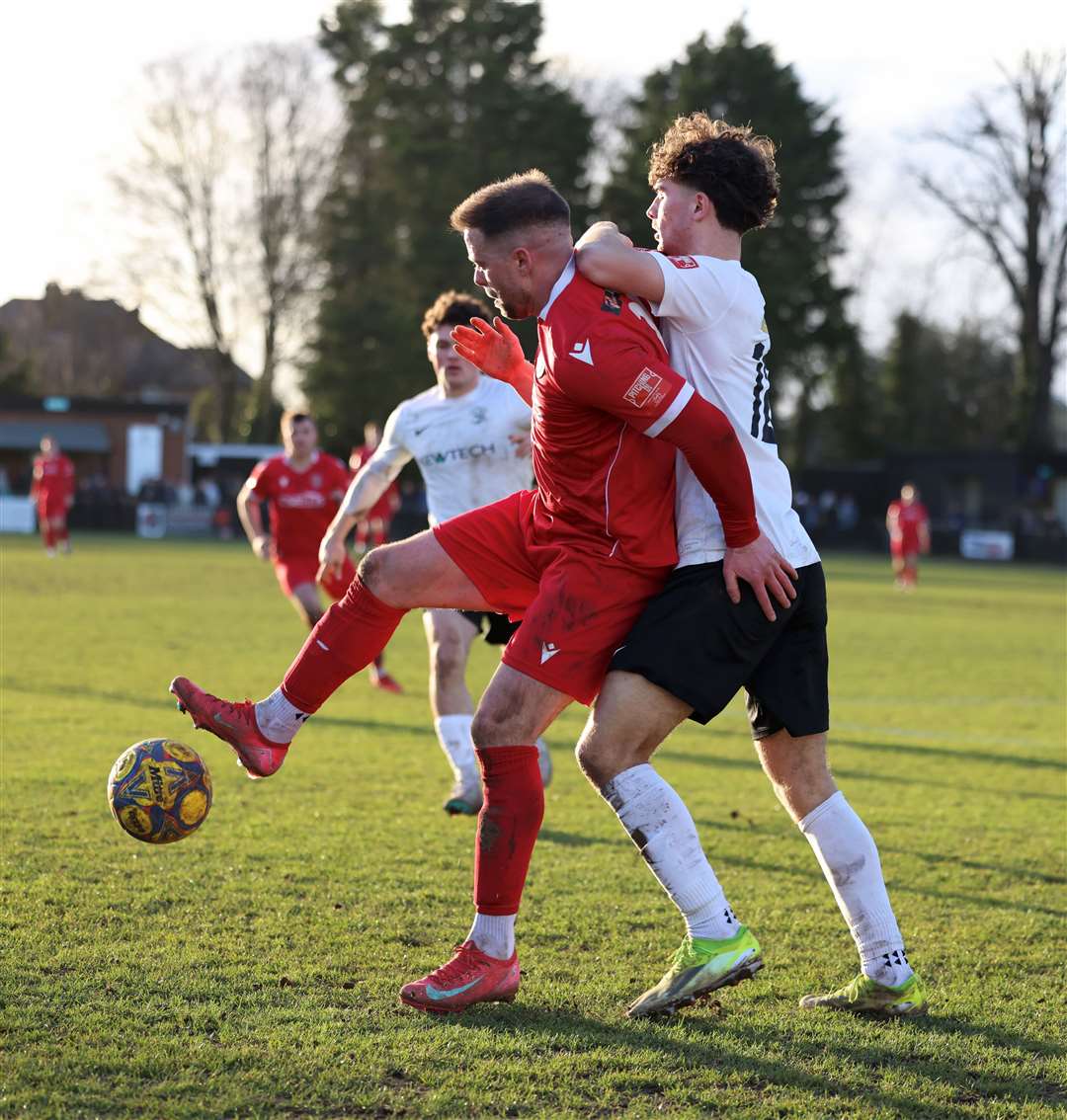 Action from Stamford's draw at Royston Town on Saturday. Photo: Rob O'Brien