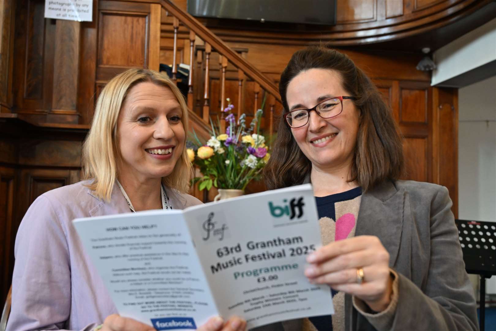 Former competitors at the event Adjudicator Heidi Fardelll and chairman Joanne Gardner. Photo: David Lowdnes
