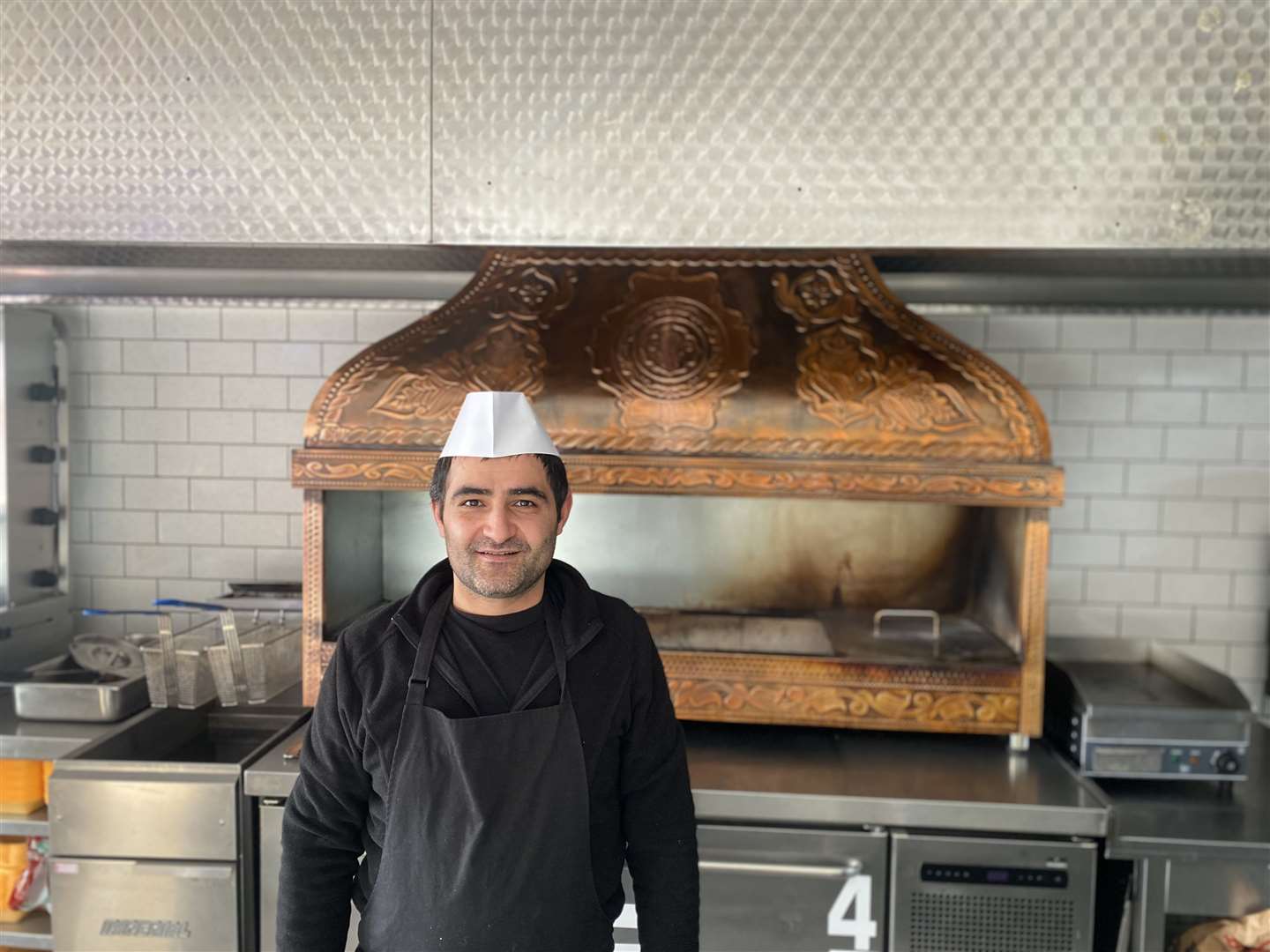 Salman Ciftepala with the grill