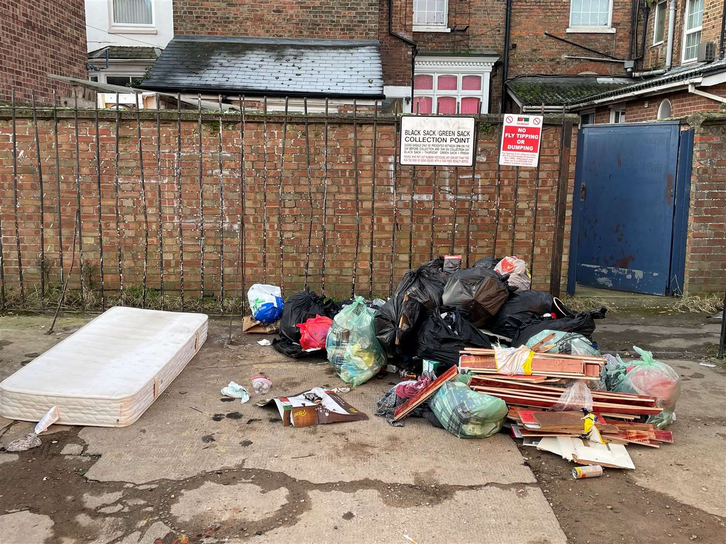 Previous fly-tipping in Spalding town centre