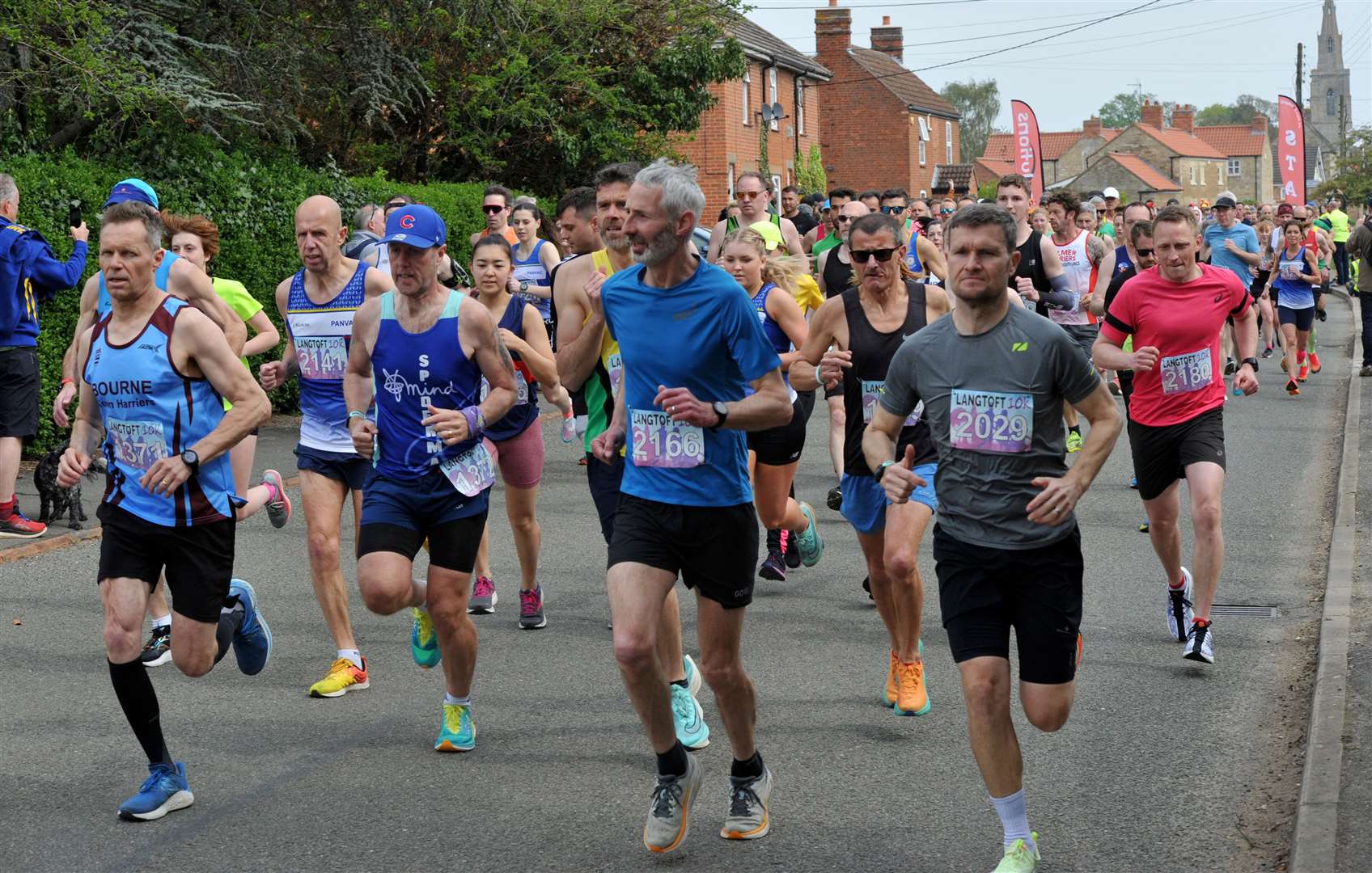 Runners head away from the start line