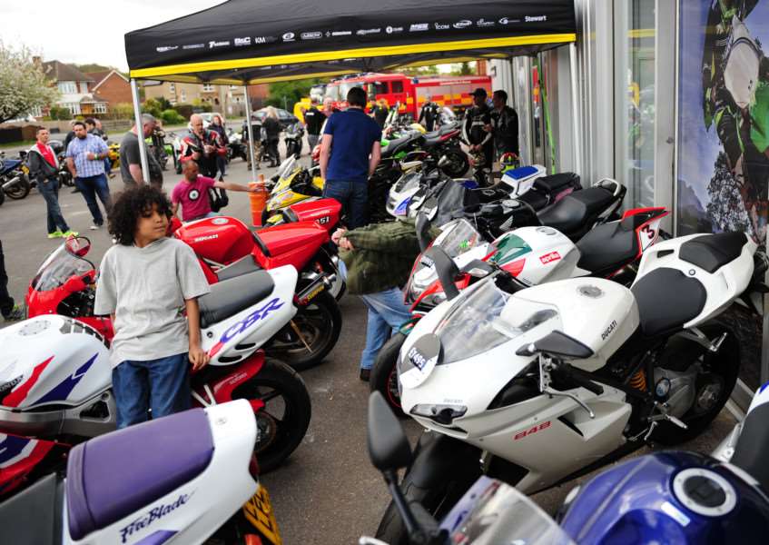 Visitors browse the variety of bikes on offer.