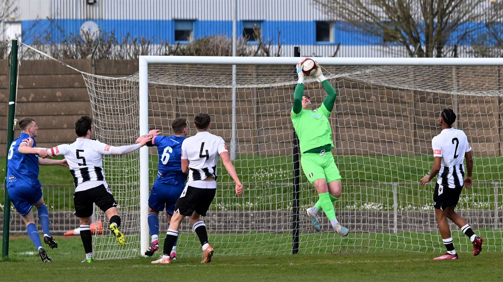 Action from Grantham's home draw with Sheffield on Saturday. Photo: Toby Roberts