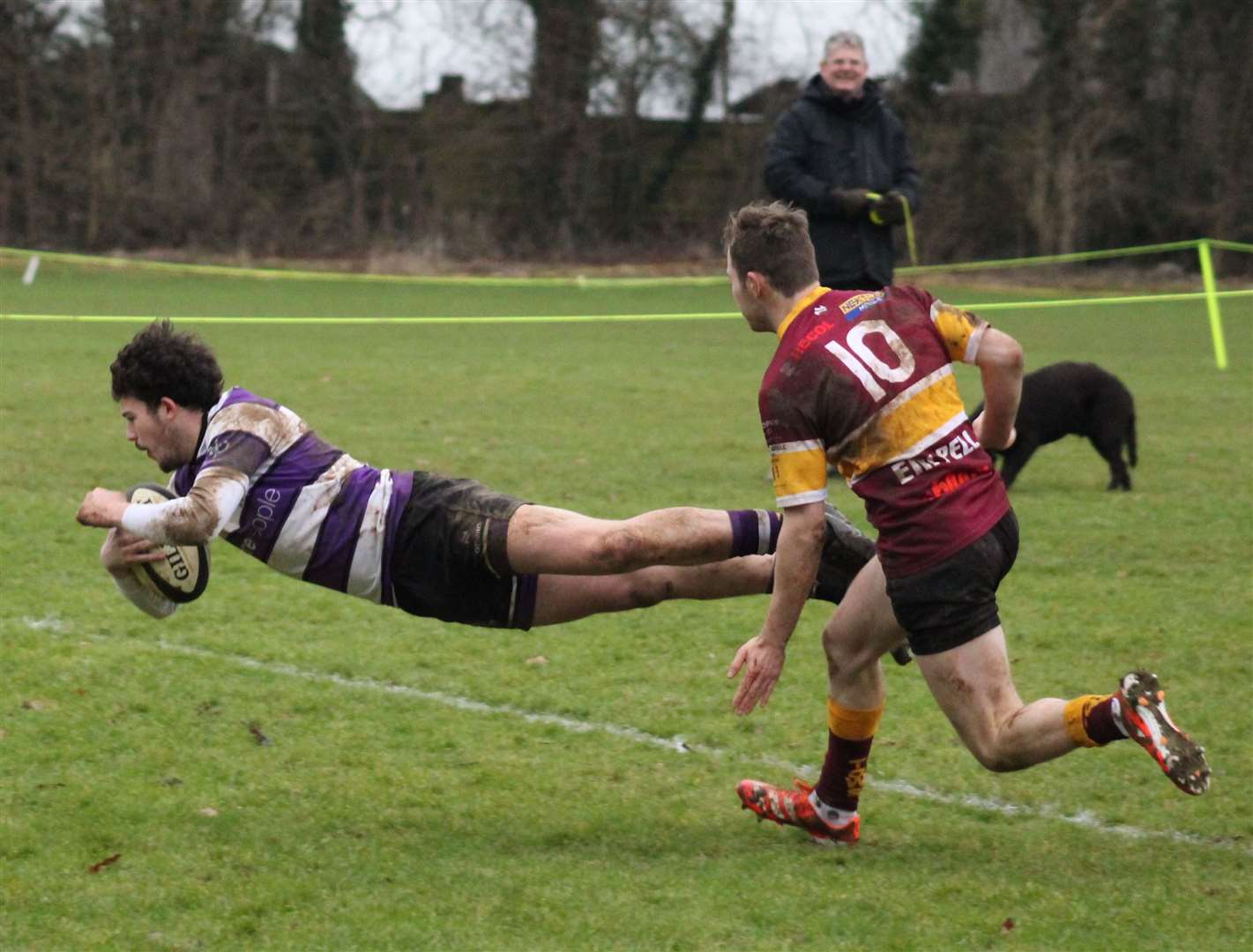 Action from Stamford's away win at Towcestrians on Saturday. Photo: Darren Dolby