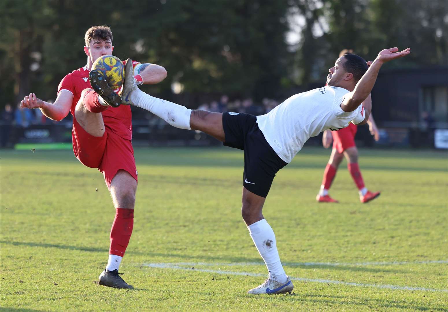Action from Stamford's draw at Royston Town on Saturday. Photo: Rob O'Brien