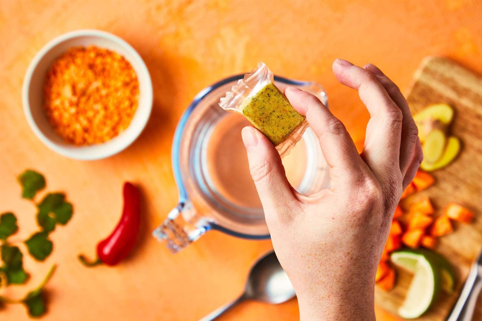 The edible stock cube wrapper (52642984)