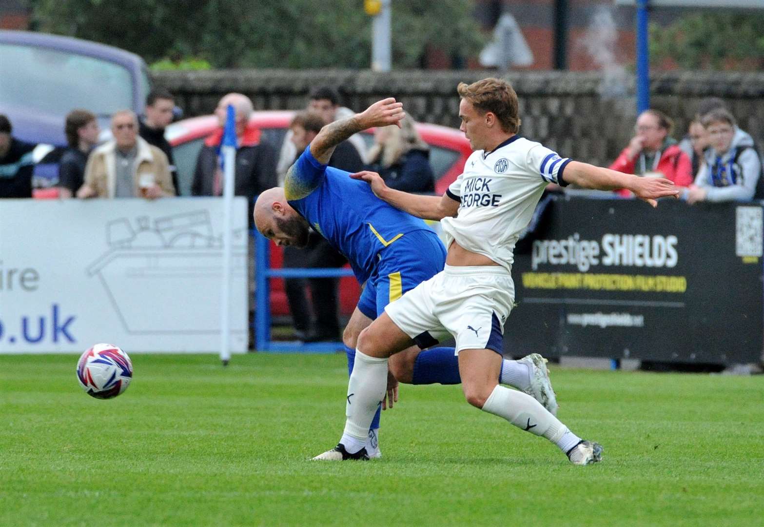Action from Spalding's pre-season friendly with Peterborough United. Photo: Chris Lowndes