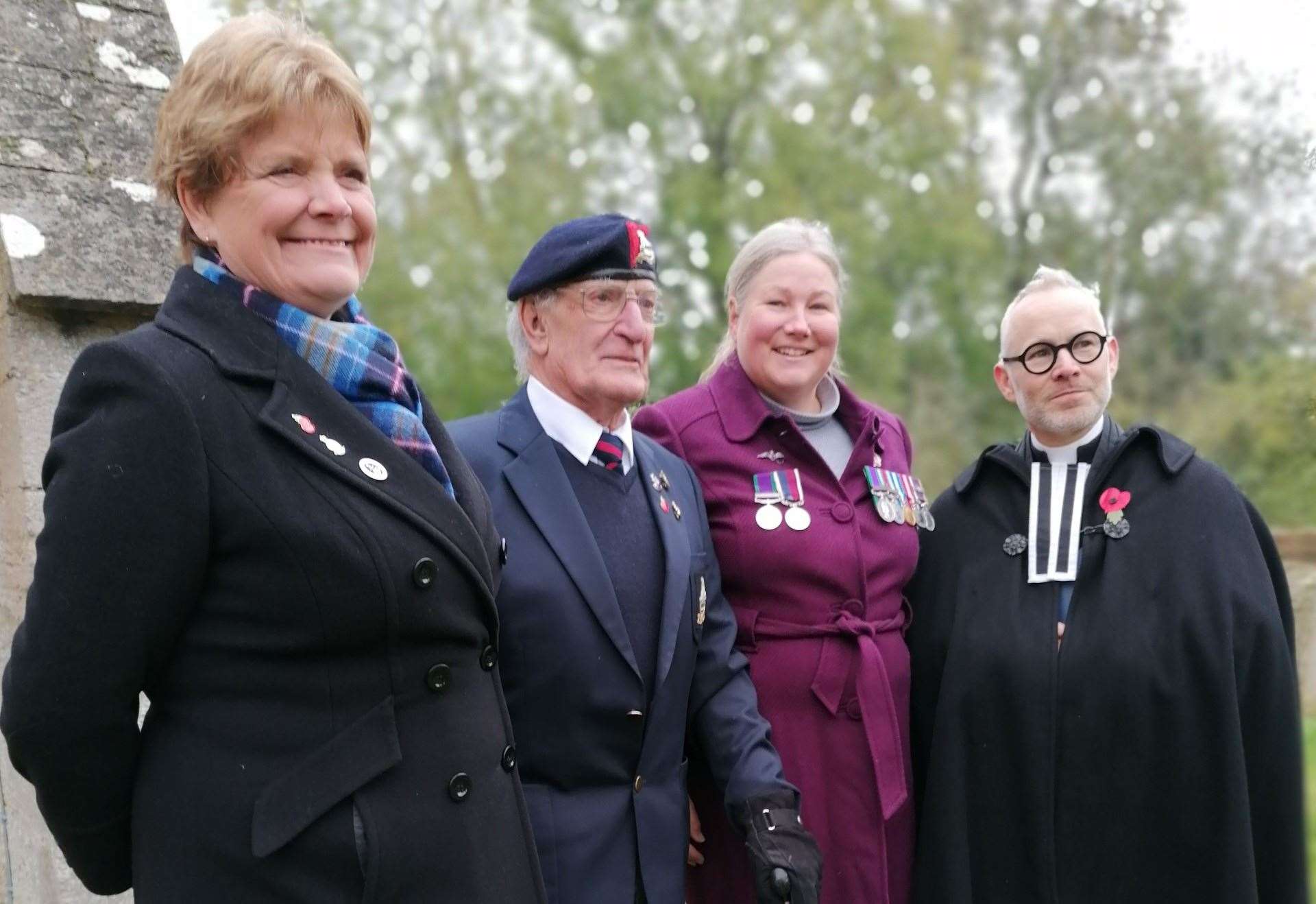Father Aran Beesley, right, who is rector of the Uffington group of churches, held a service at The Church of St Lawrence of Rome, Tallington. Photo: David Tilson