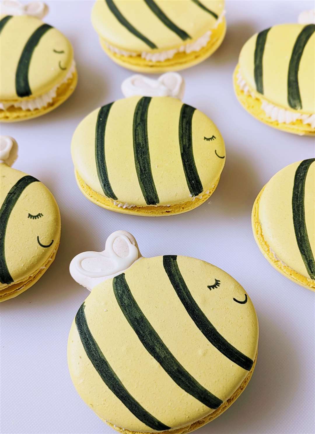Bumble bee themed macarons from Nova Macarons