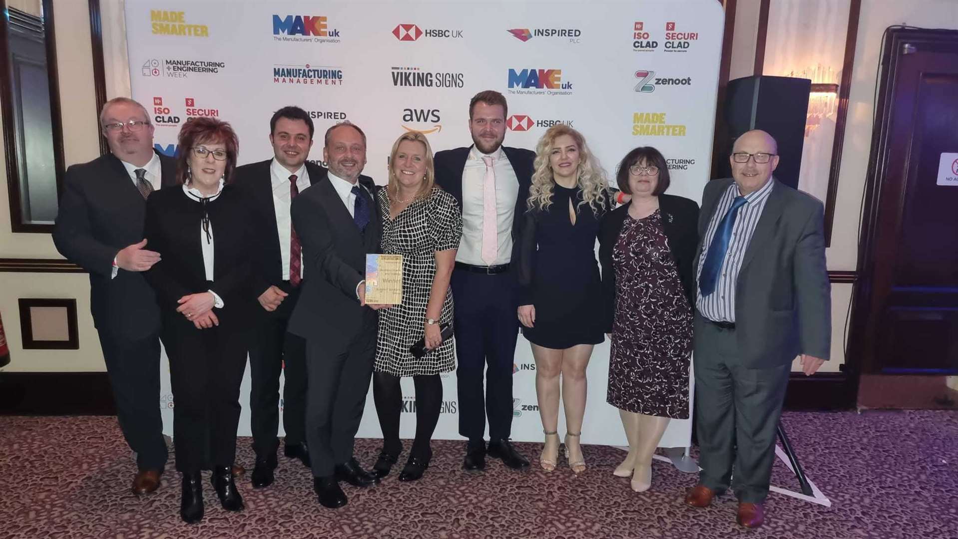 Workers from the Autocraft Solutions Group at the MAKE UK awards.