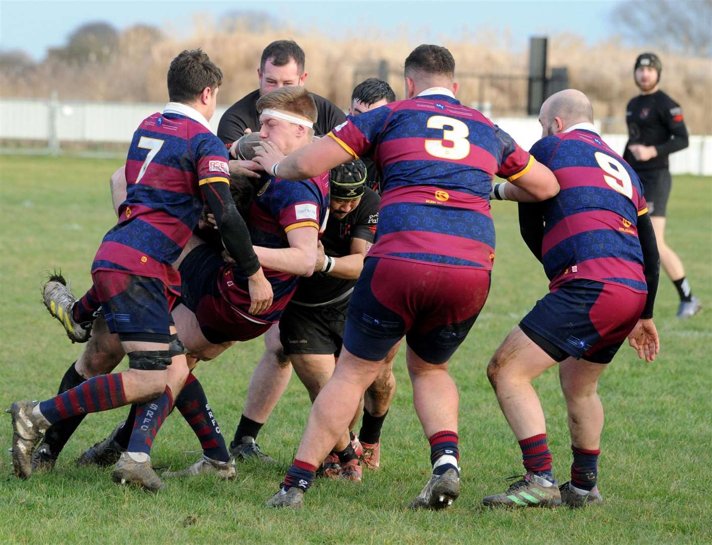Action from Spalding's home defeat to Daventry. Photo: Chris Lowndes