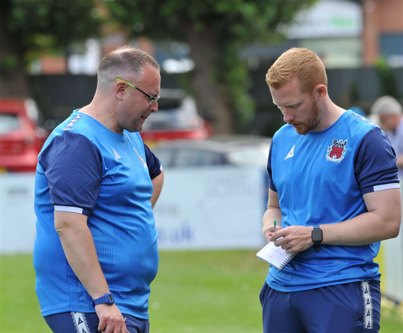 Manager Lewis Thorogood, left. Photo: Chris Lowndes