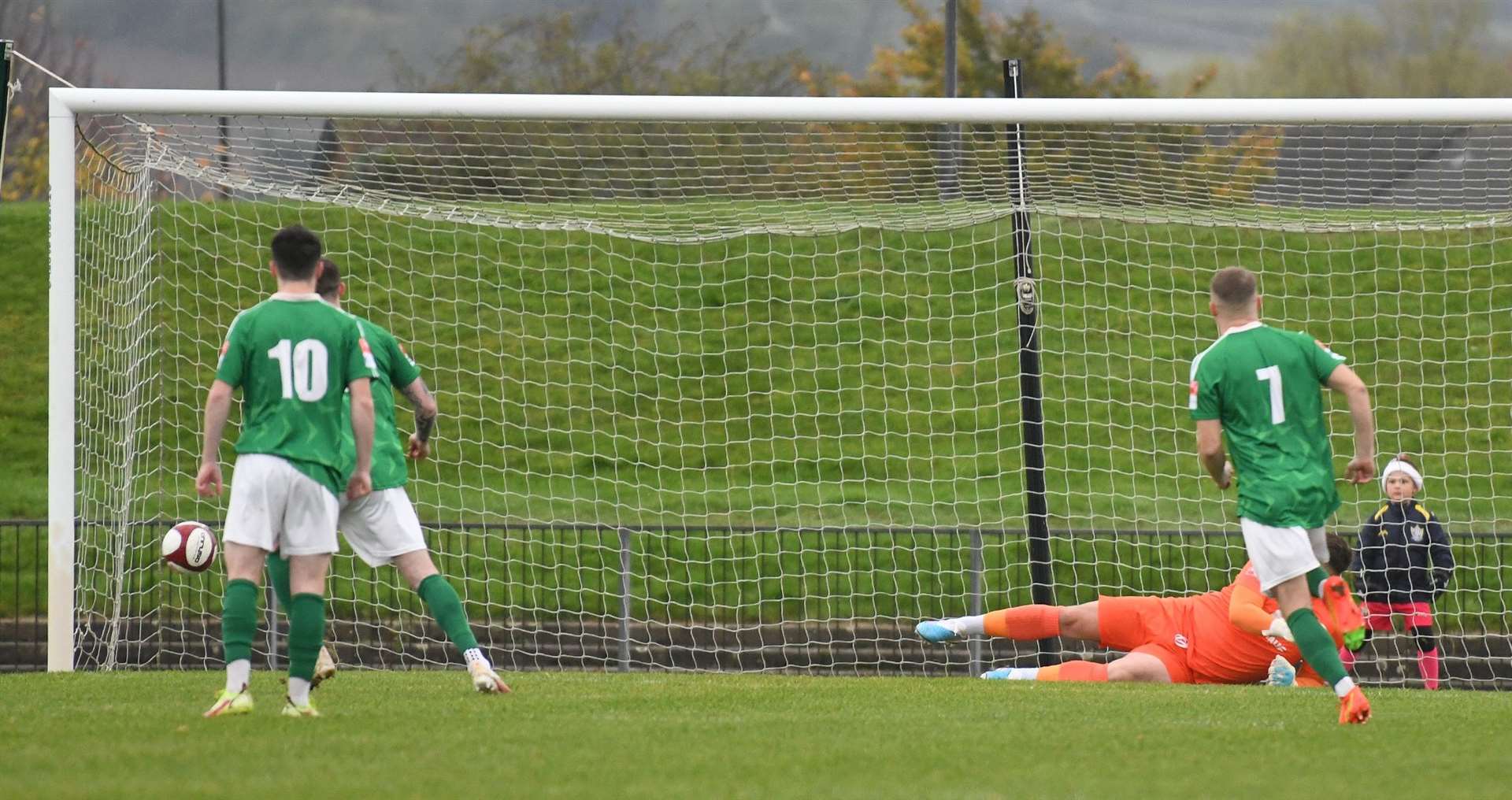 Action from Grantham's home draw with Ashington. Photo: Toby Roberts