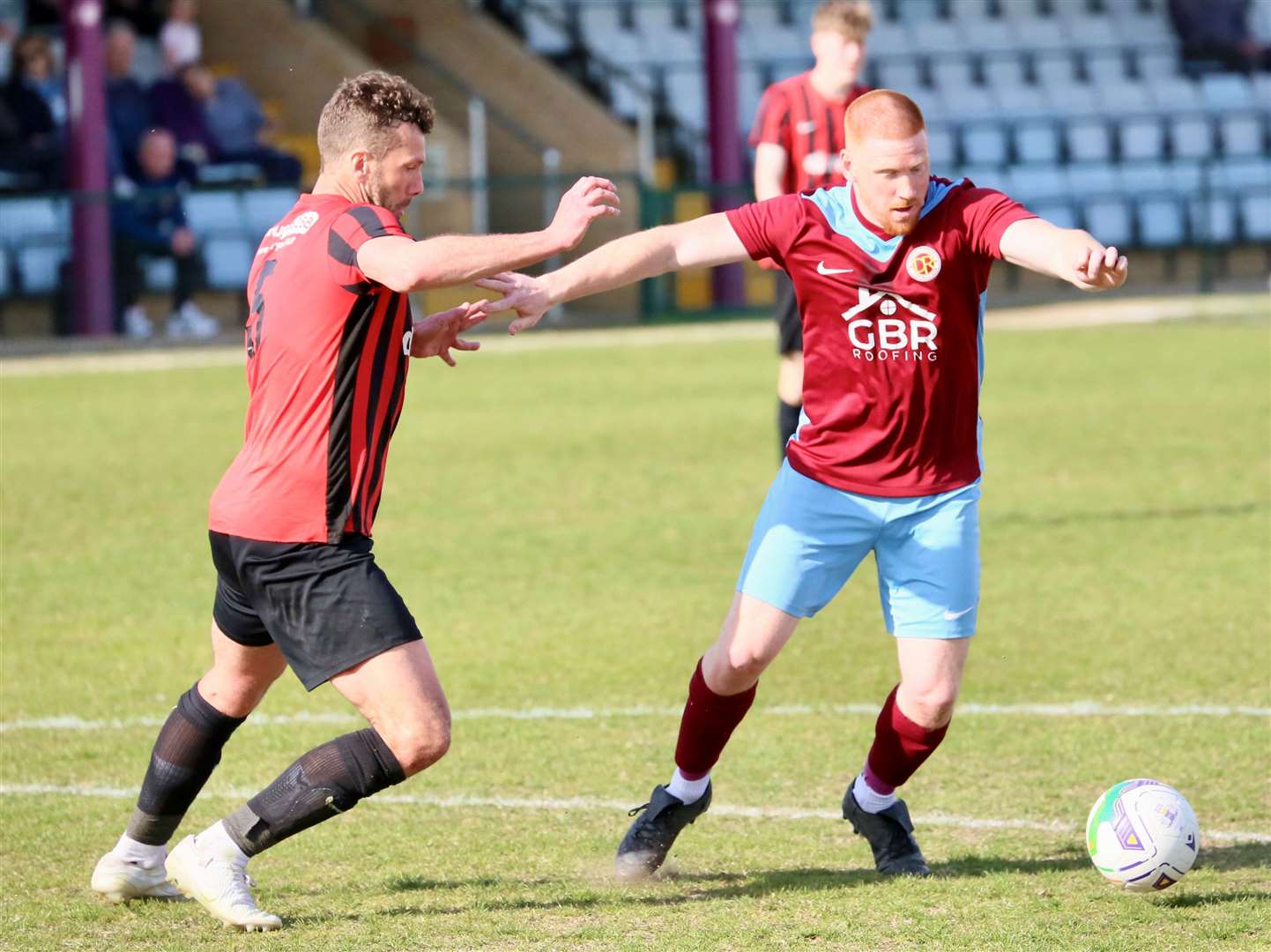 Action from Deeping Rangers' home win over Shirebrook Town. Photo: Jason Richardson