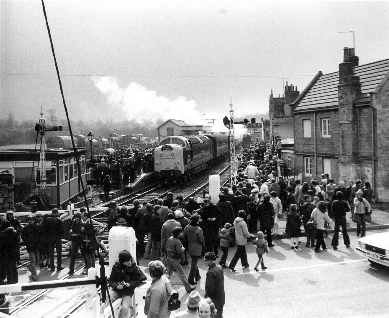 Visitors to Nene Valley Railway on the May Bank Holiday in 1981