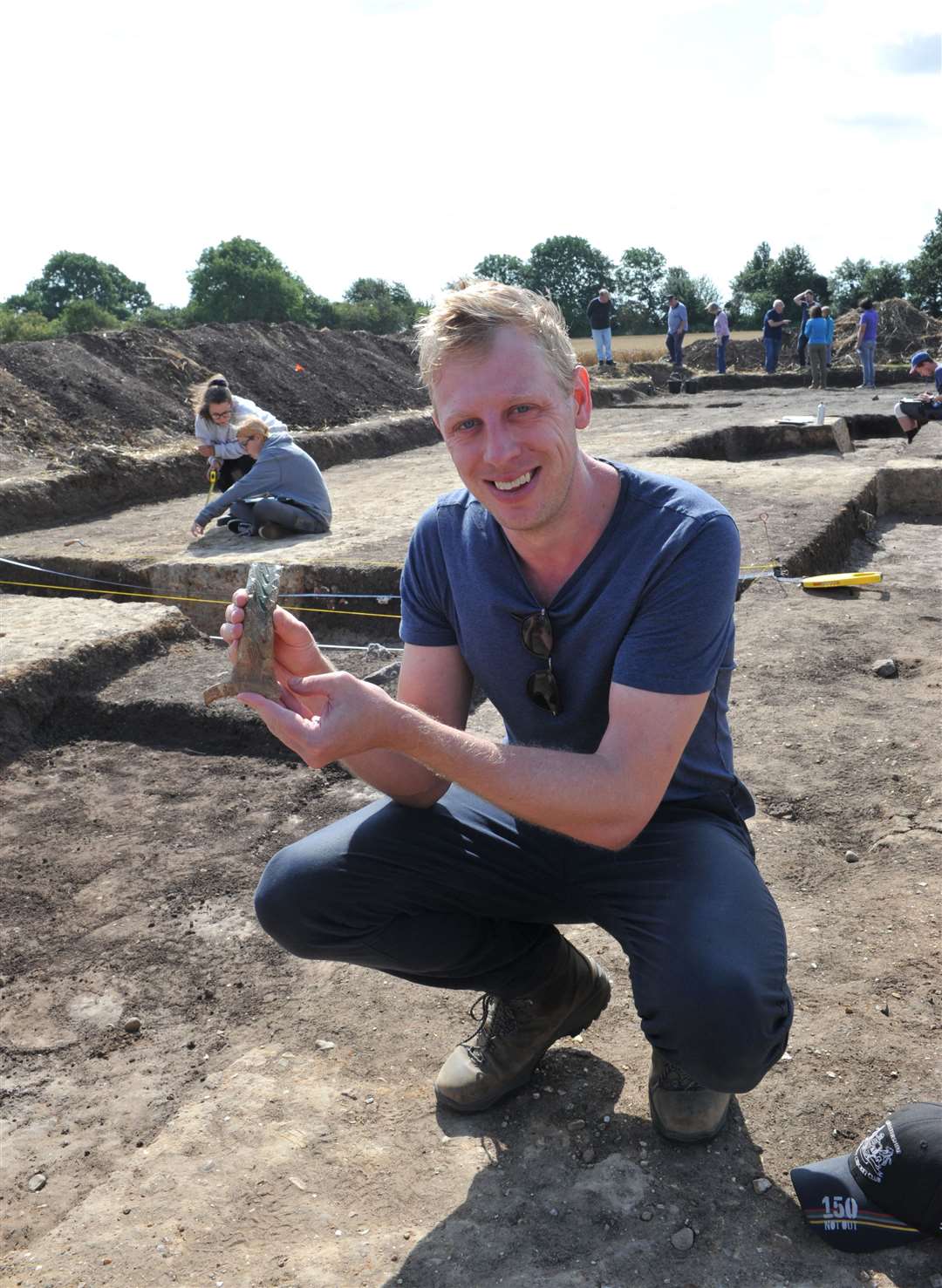Duncan Wright at the archaeological dig in Crowland