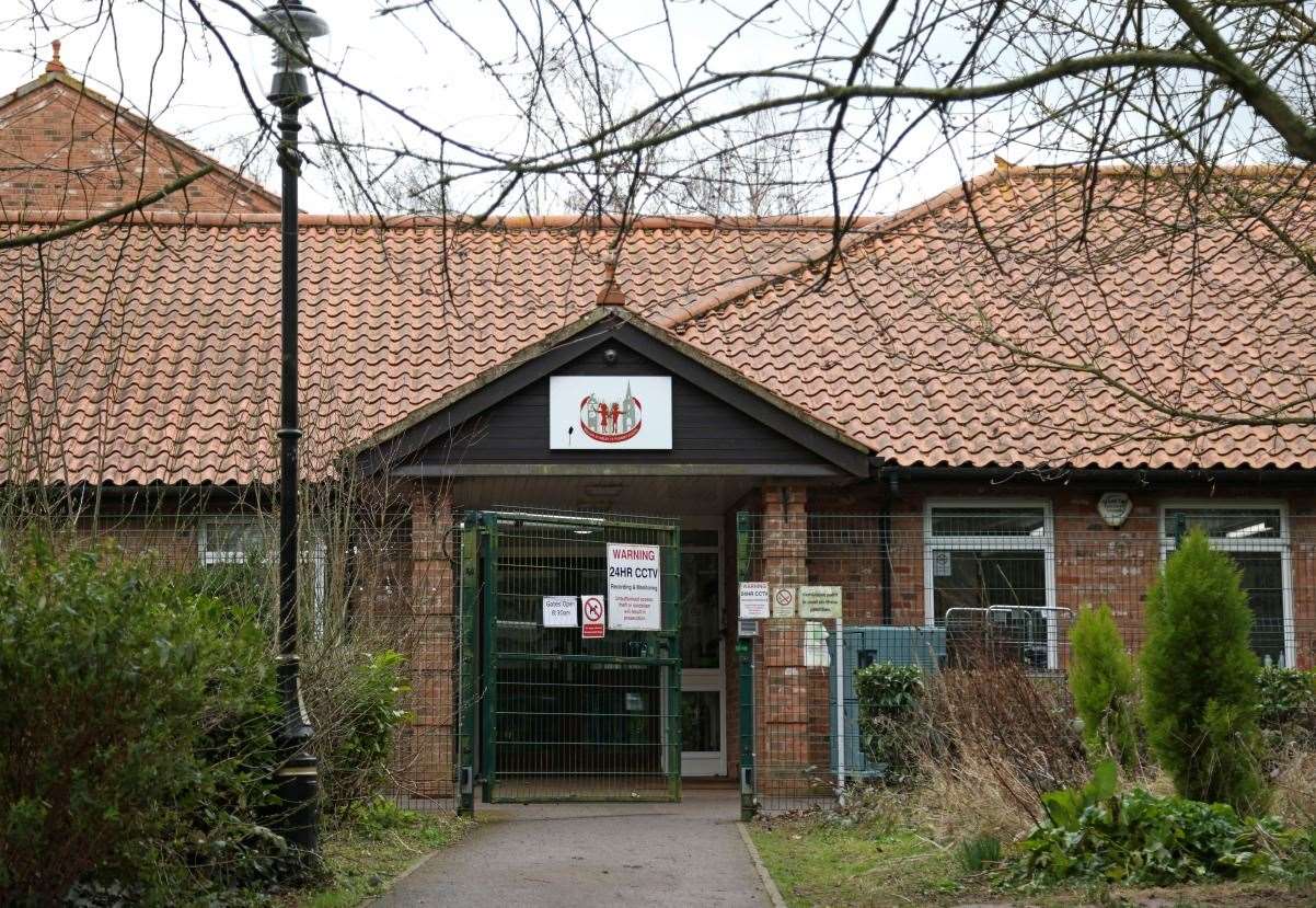 The entrance to William Stukeley Primary School in West End, Holbeach