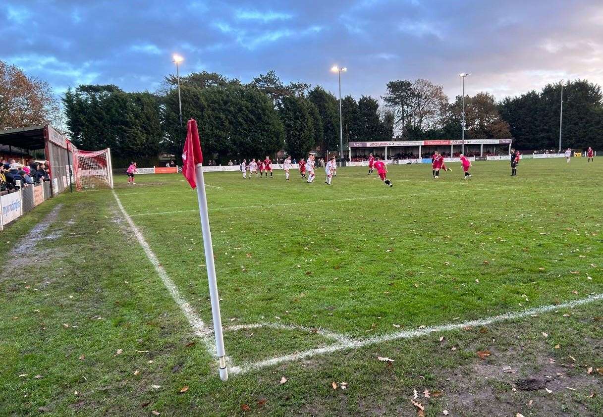 Lincoln United in action against Congleton Town in the FA Vase third round fixture. Image: Max Bailey/Emma's Ground Guide @EmmaGroundGuide (twitter).